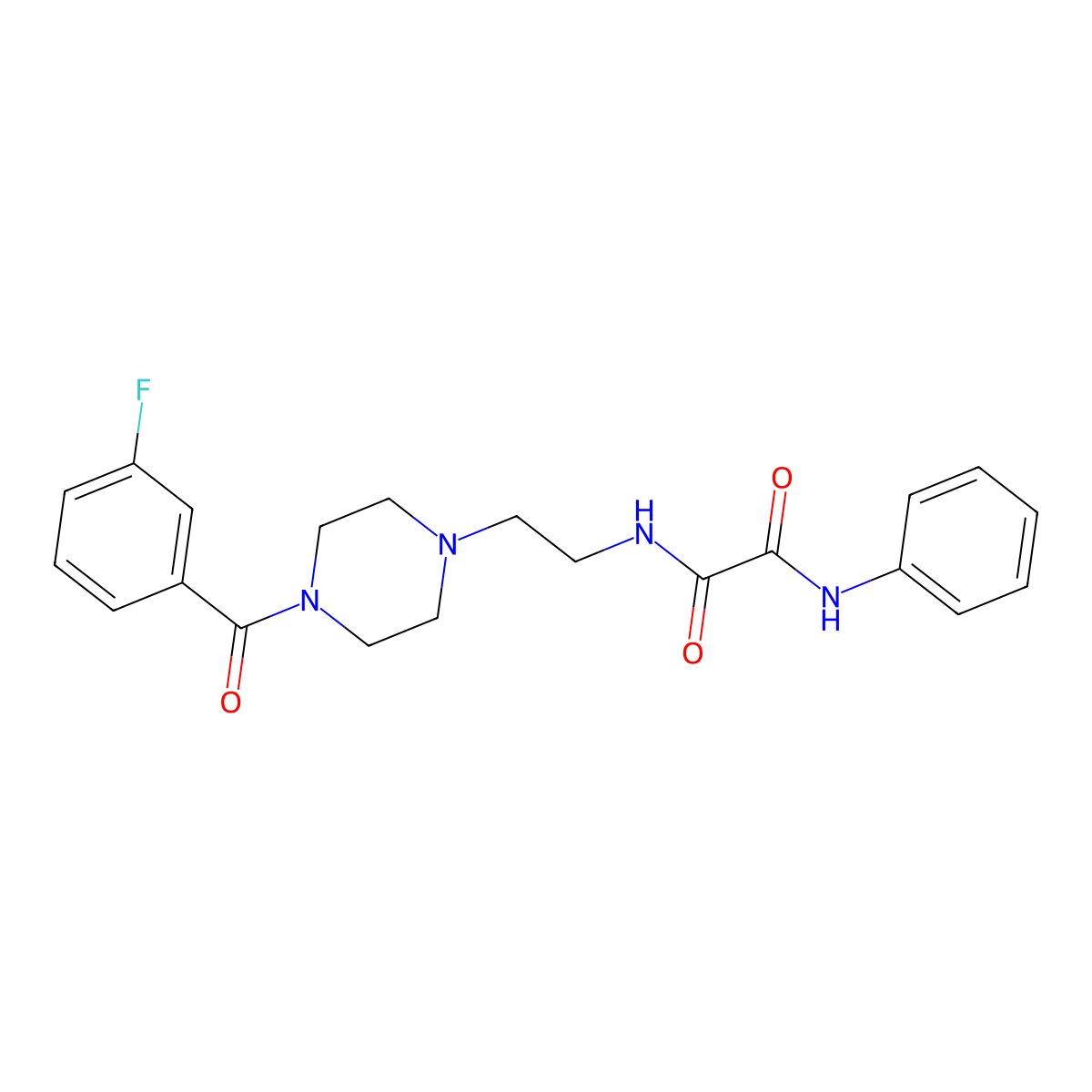 N-[2-[4-(3-fluorobenzoyl)piperazin-1-yl]ethyl]-N'-phenyloxamide molecular structure, CAS 340320-05-0
