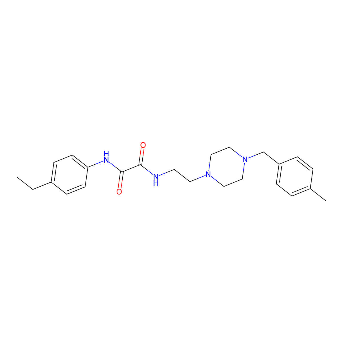 N'-(4-ethylphenyl)-N-[2-[4-[(4-methylphenyl)methyl]piperazin-1-yl]ethyl]oxamide molecular structure, CAS 340320-07-2
