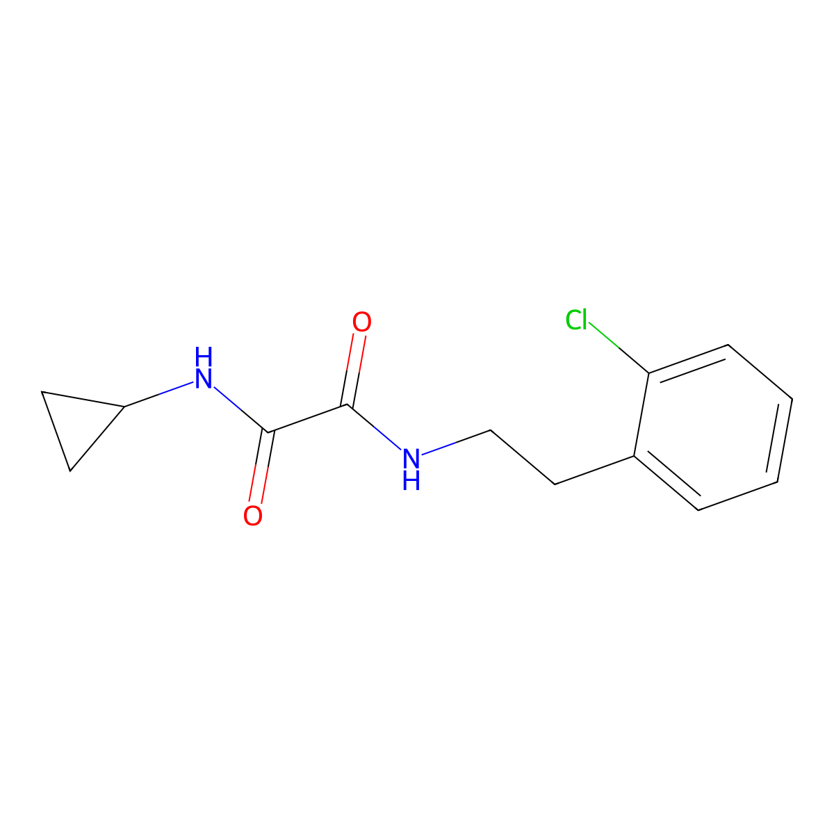 N~1~-[2-(2-chlorophenyl)ethyl]-N~2~-cyclopropylethanediamide molecular structure, CAS 340320-15-2