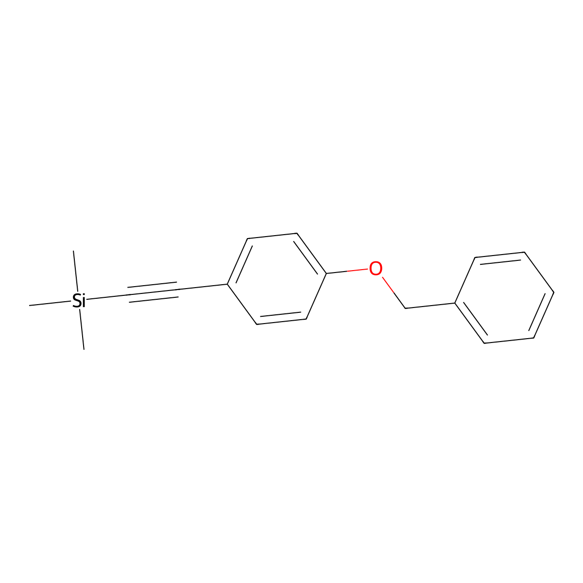 ((4-(Benzyloxy)phenyl)ethynyl)trimethylsilane molecular structure, CAS 340322-86-3