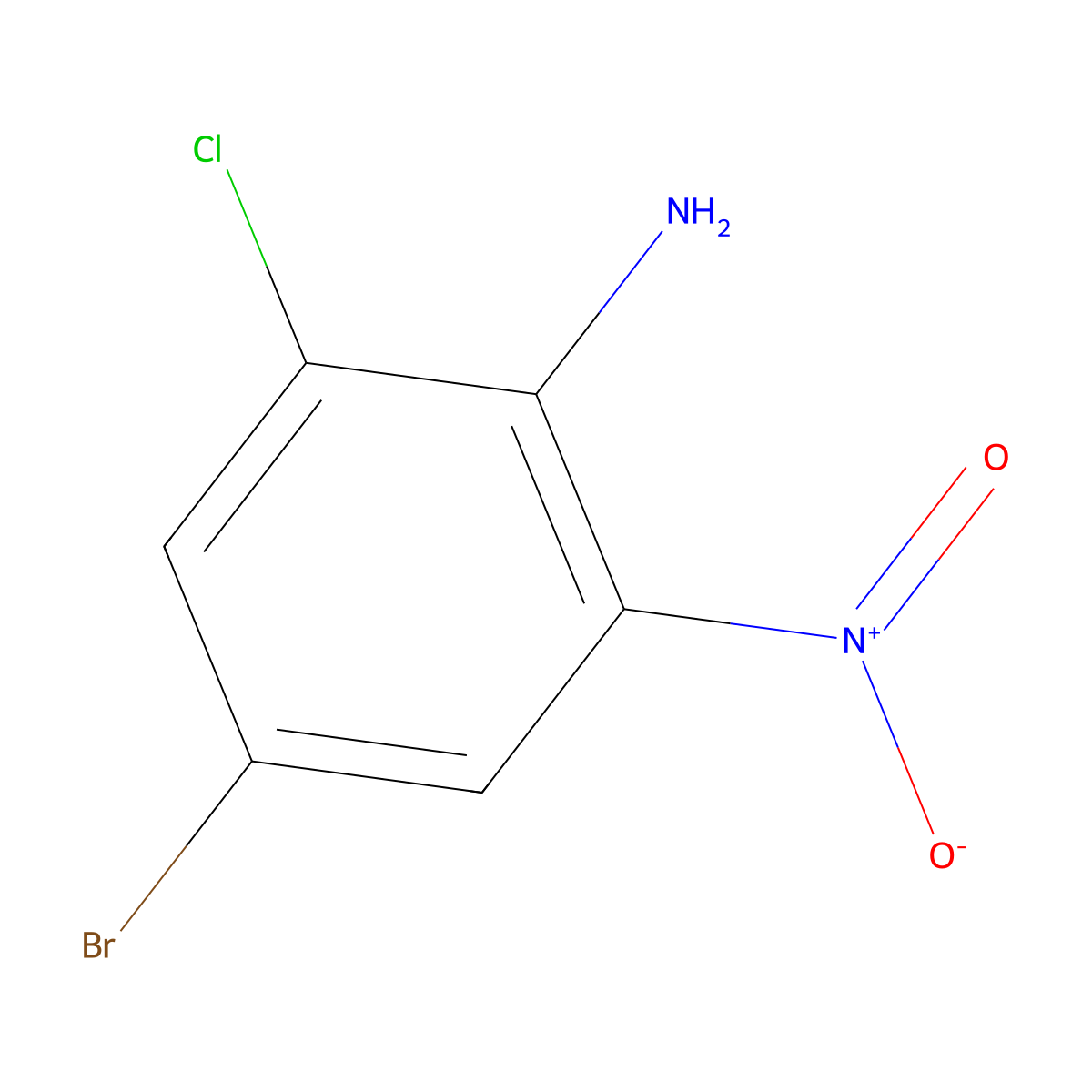 4-Bromo-2-chloro-6-nitroaniline molecular structure, CAS 34033-41-5