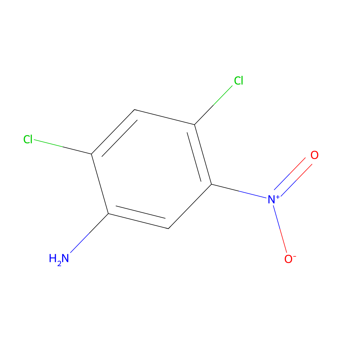 2,4-Dichloro-5-nitroaniline molecular structure, CAS 34033-44-8