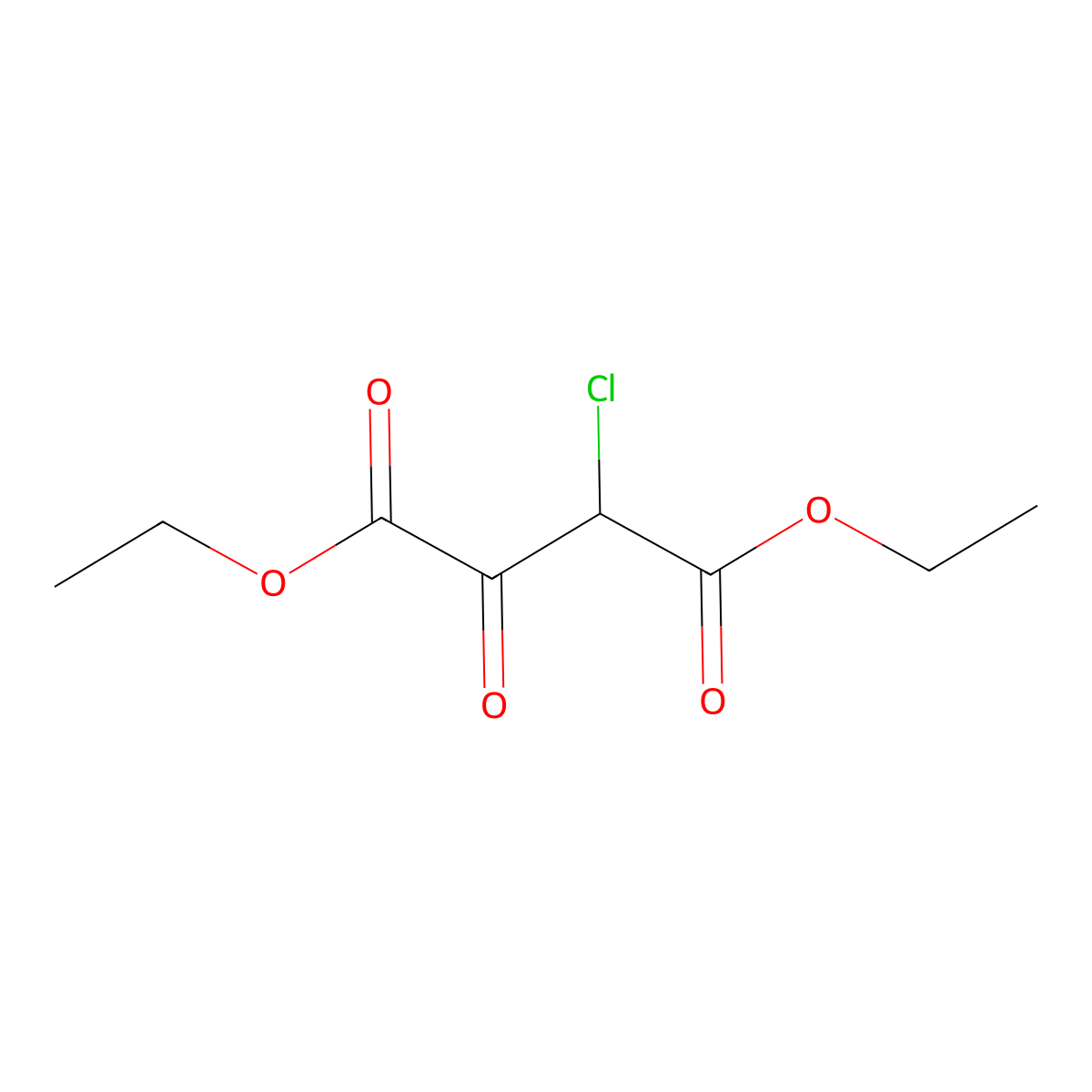 Diethyl 2-chloro-3-oxobutanedioate molecular structure, CAS 34034-87-2