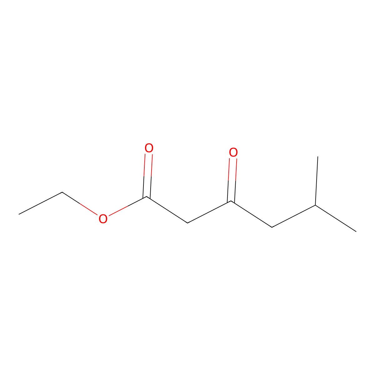Ethyl 5-methyl-3-oxohexanoate molecular structure, CAS 34036-16-3
