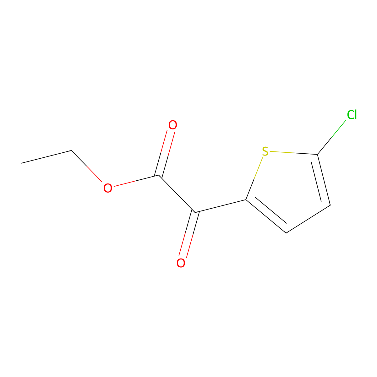 Ethyl 5-chlorothiophene-2-glyoxylate molecular structure, CAS 34036-28-7