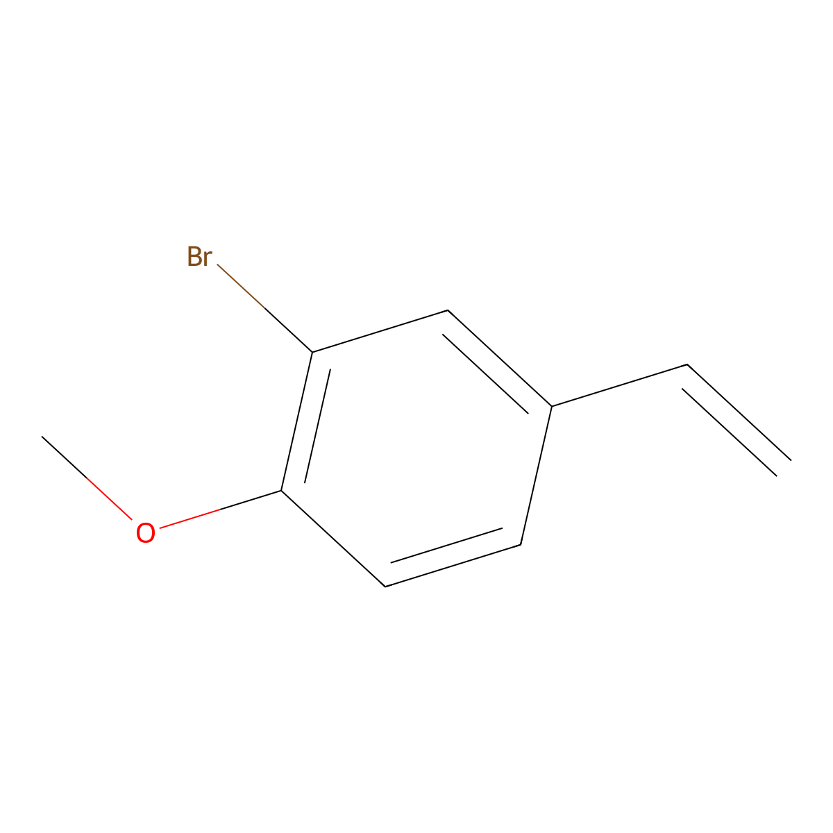 2-Bromo-4-ethenyl-1-methoxybenzene molecular structure, CAS 34039-30-0