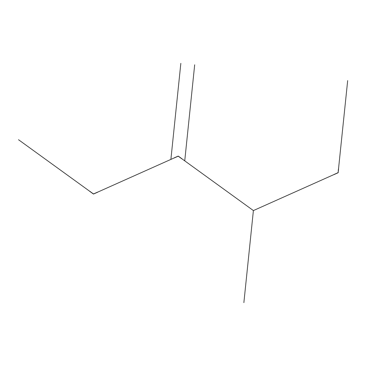 Hexane, 3-methyl-4-methylene- molecular structure, CAS 3404-67-9