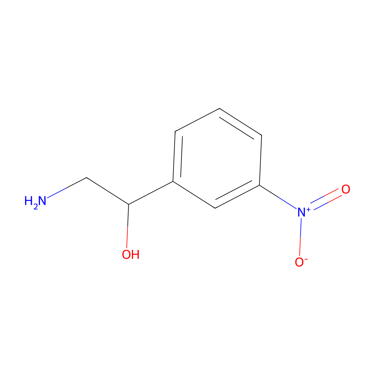 2-Amino-1-(3-nitrophenyl)ethanol molecular structure, CAS 34041-62-8