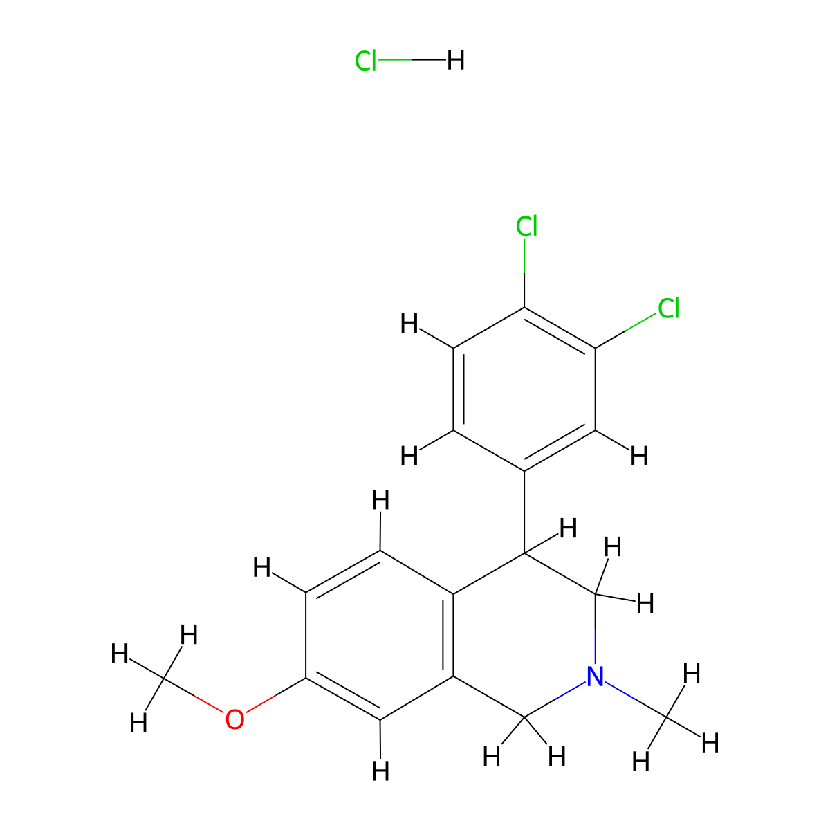 Diclofensine hydrochloride molecular structure, CAS 34041-84-4