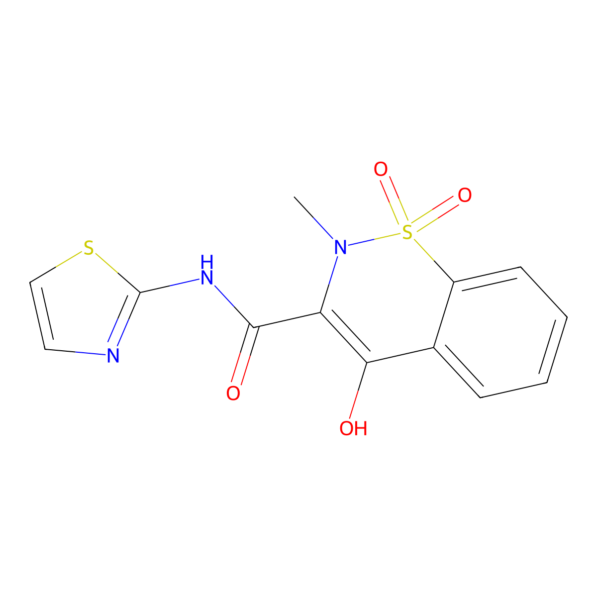 Sudoxicam molecular structure, CAS 34042-85-8