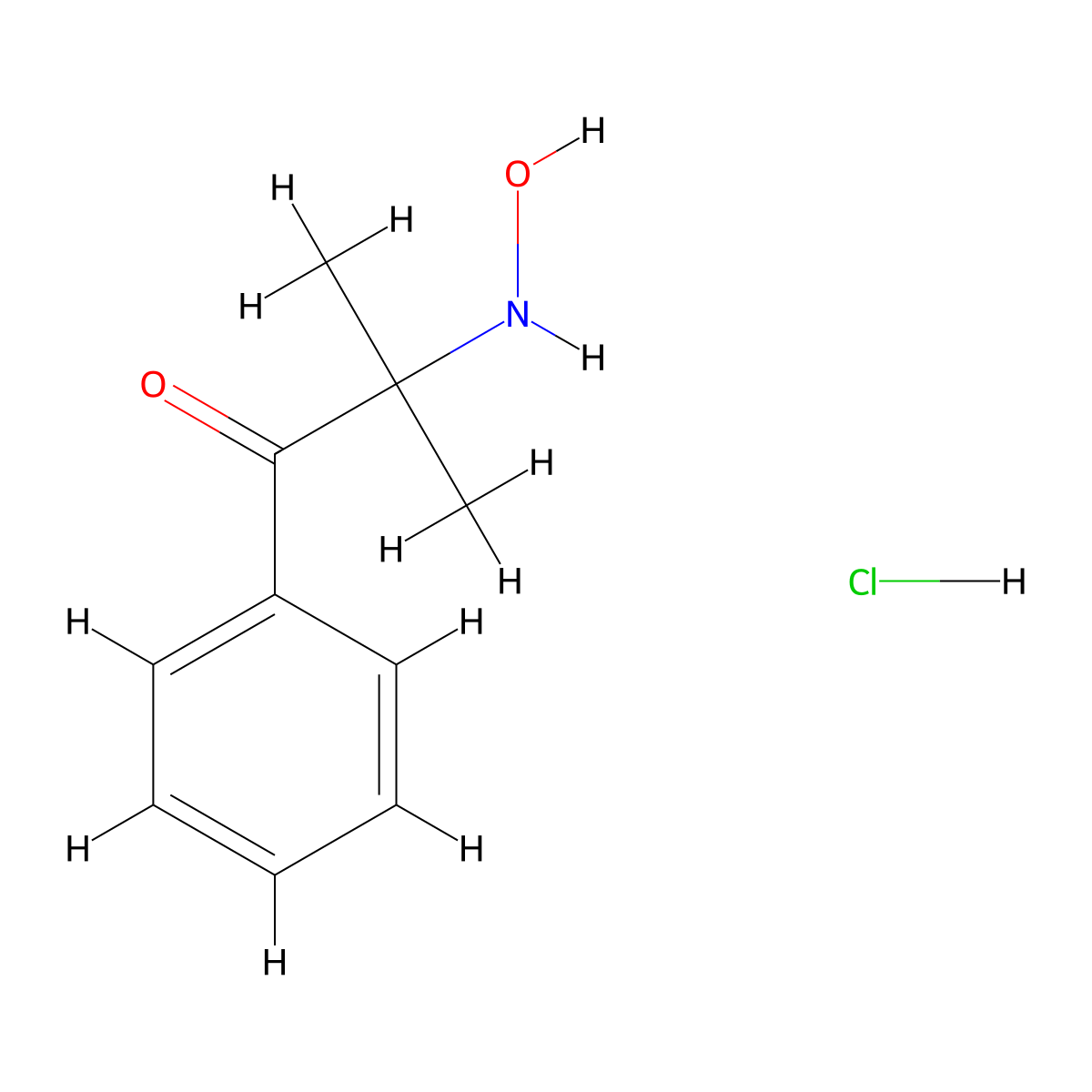 2-(Hydroxyamino)-2-methyl-1-phenylpropan-1-one hydrochloride molecular structure, CAS 34046-73-6