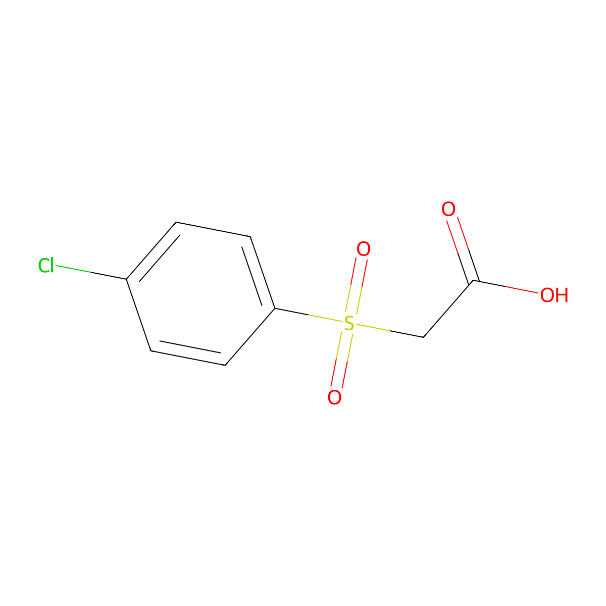 2-(4-Chlorobenzenesulfonyl)acetic acid molecular structure, CAS 3405-89-8