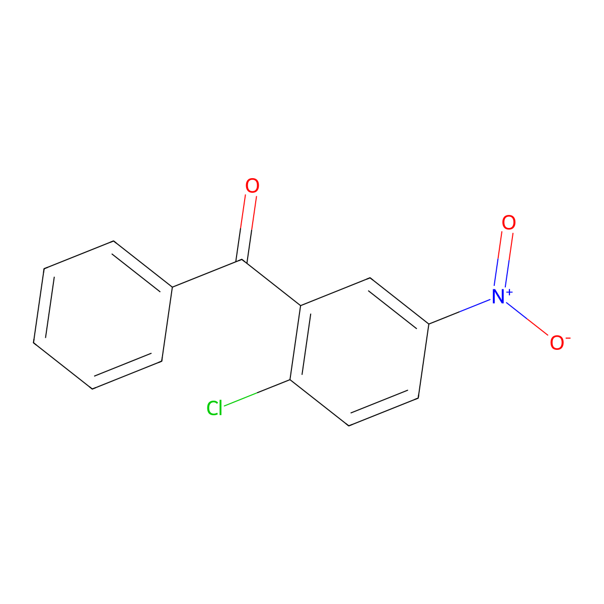 2-Chloro-5-nitrobenzophenone molecular structure, CAS 34052-37-4