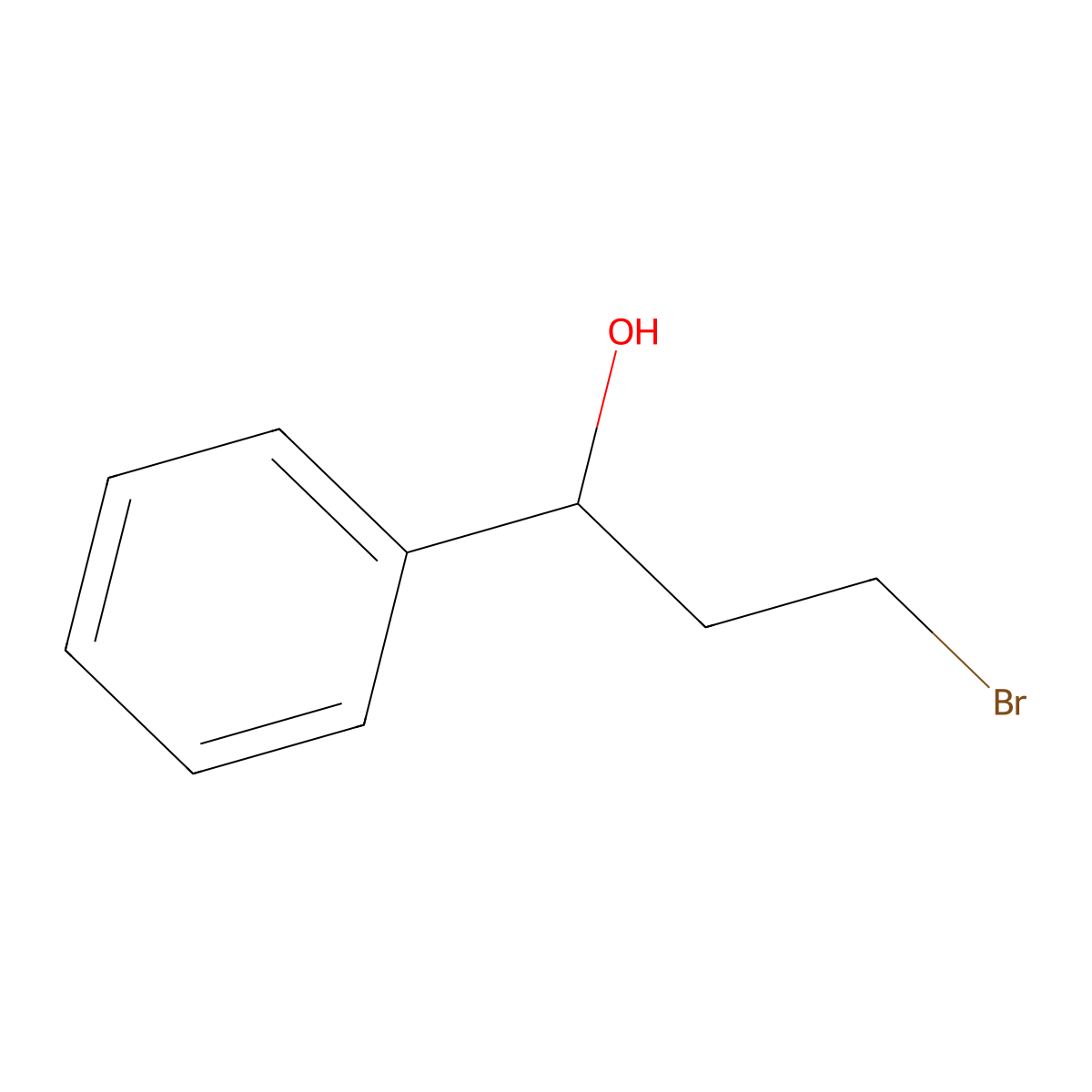 3-Bromo-1-phenylpropan-1-OL molecular structure, CAS 34052-63-6