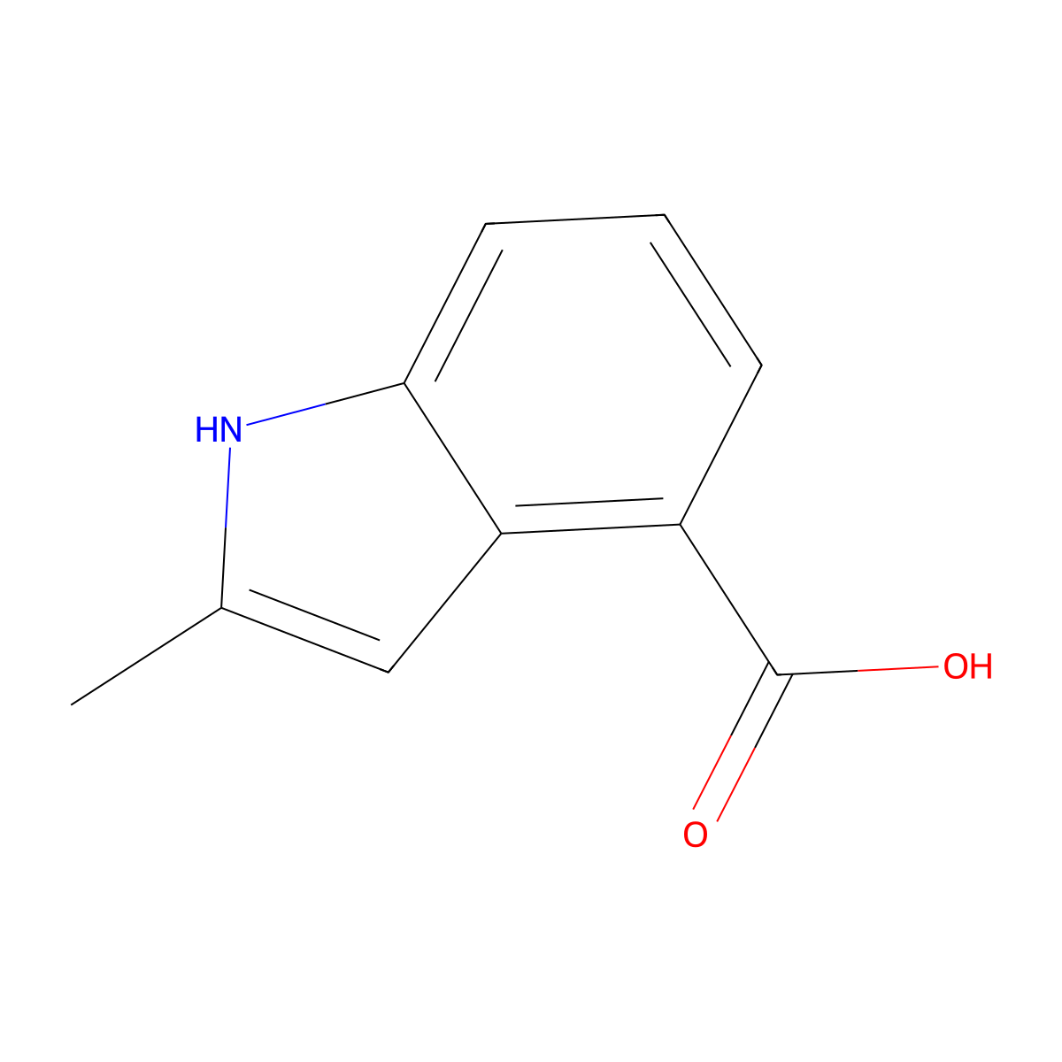 2-Methyl-1H-indole-4-carboxylic acid molecular structure, CAS 34058-50-9