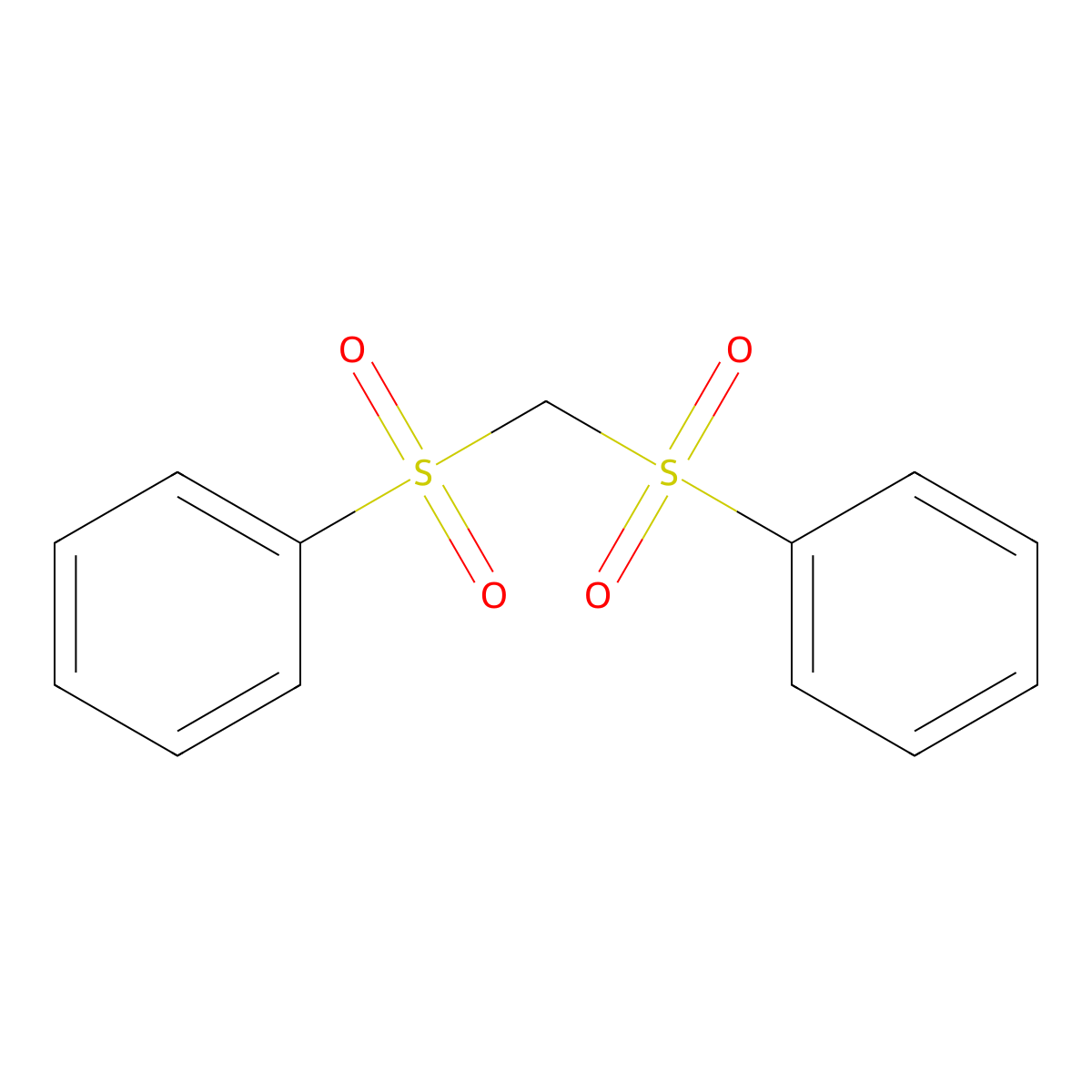 Bis(phenylsulfonyl)methane molecular structure, CAS 3406-02-8