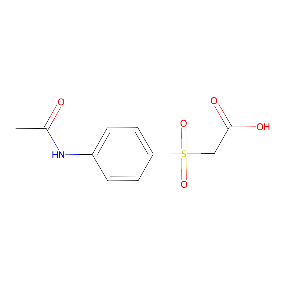 2-(4-Acetamidobenzenesulfonyl)acetic acid molecular structure, CAS 3406-72-2