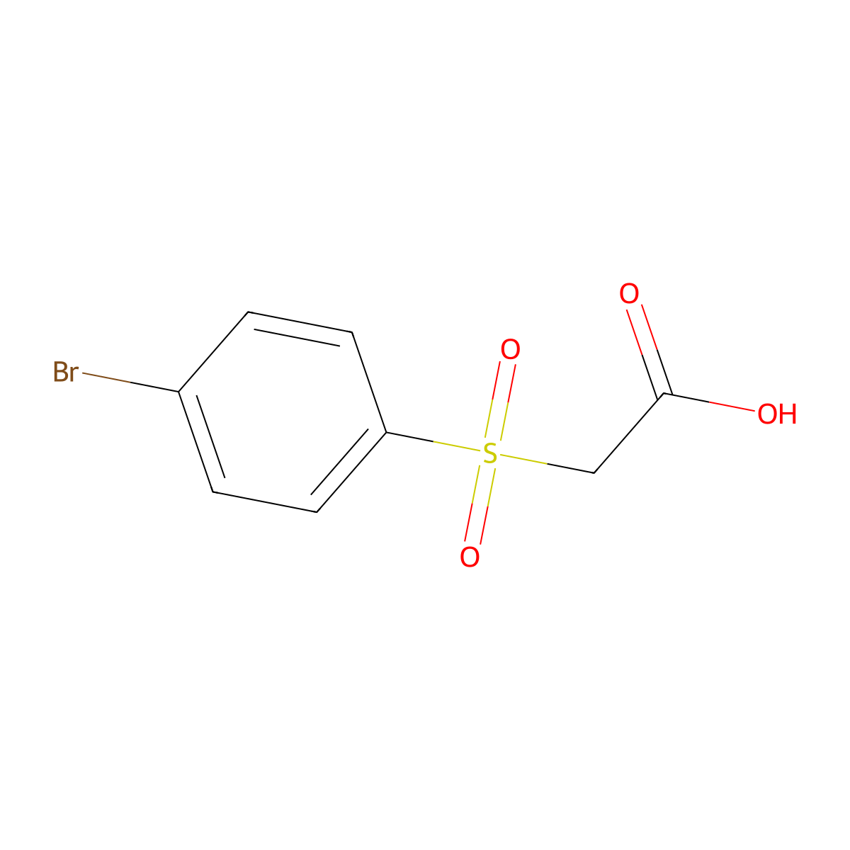 2-(4-Bromobenzenesulfonyl)acetic acid molecular structure, CAS 3406-73-3