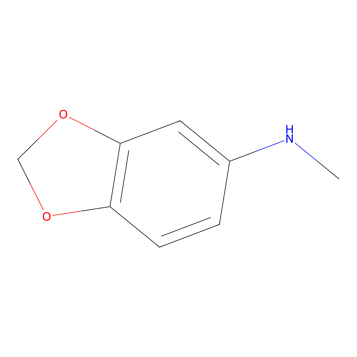 N-methyl-1,3-dioxaindan-5-amine molecular structure, CAS 34060-22-5