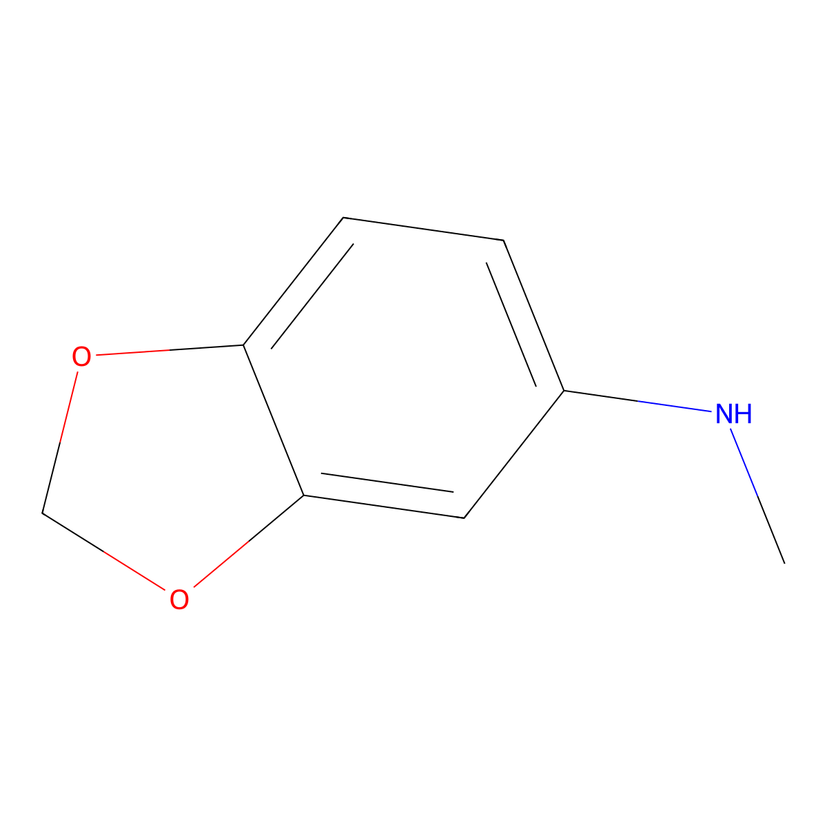 N-methyl-1,3-dioxaindan-5-amine molecular structure, CAS 34060-22-5