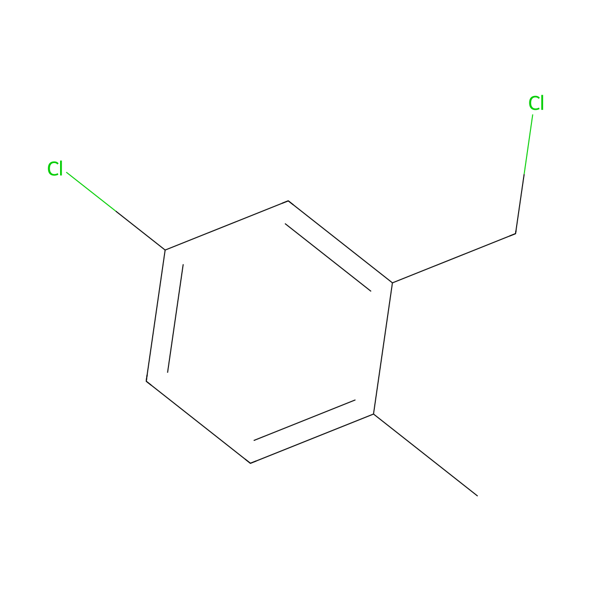 4-Chloro-2-(chloromethyl)-1-methylbenzene molecular structure, CAS 34060-72-5