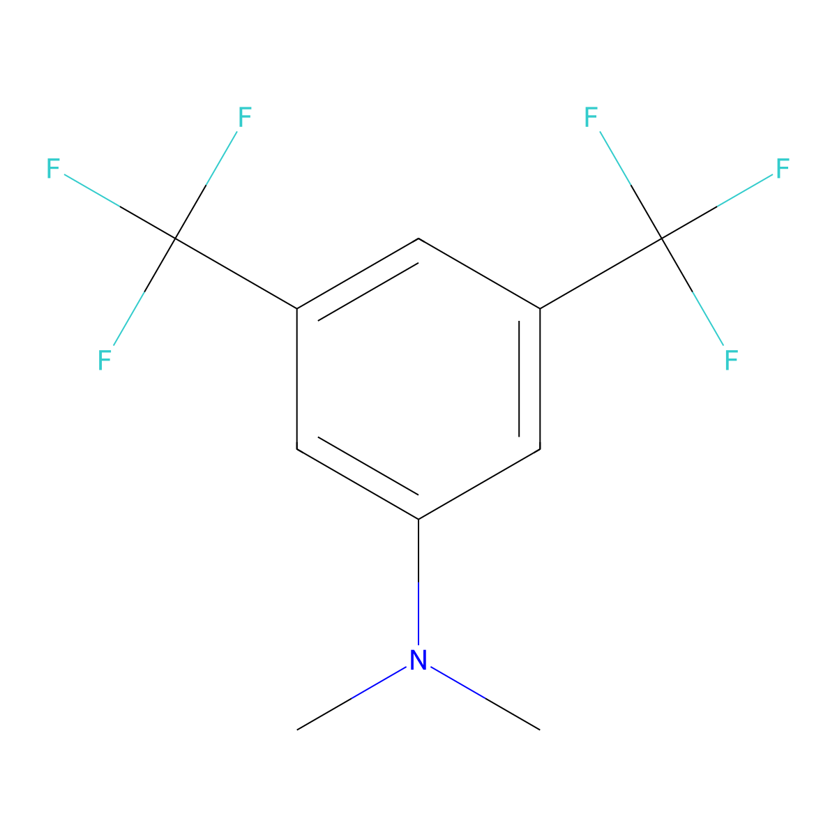 N,N-Dimethyl-3,5-bis(trifluoromethyl)benzenamine molecular structure, CAS 34060-81-6