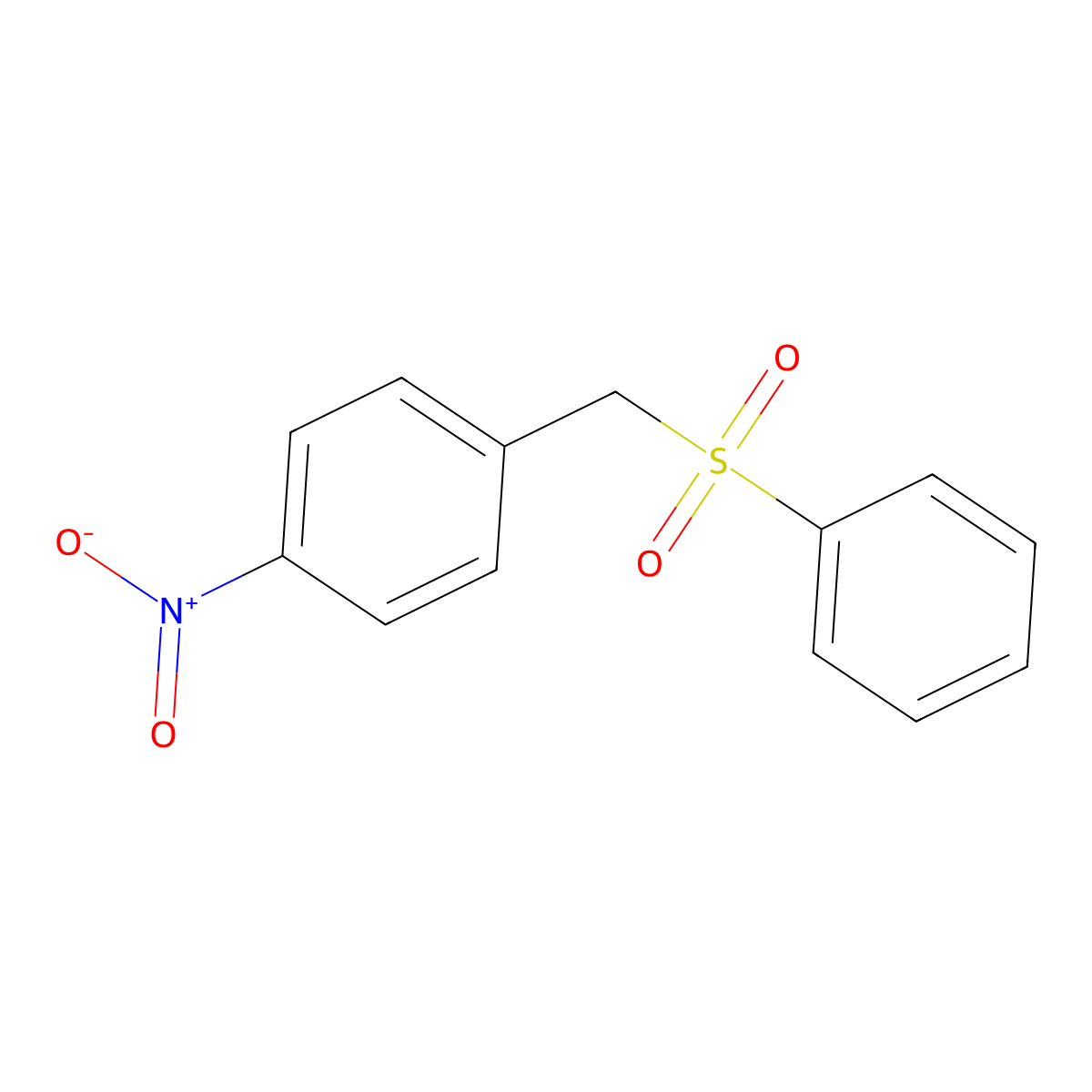 1-Nitro-4-[(phenylsulfonyl)methyl]benzene molecular structure, CAS 34063-53-1