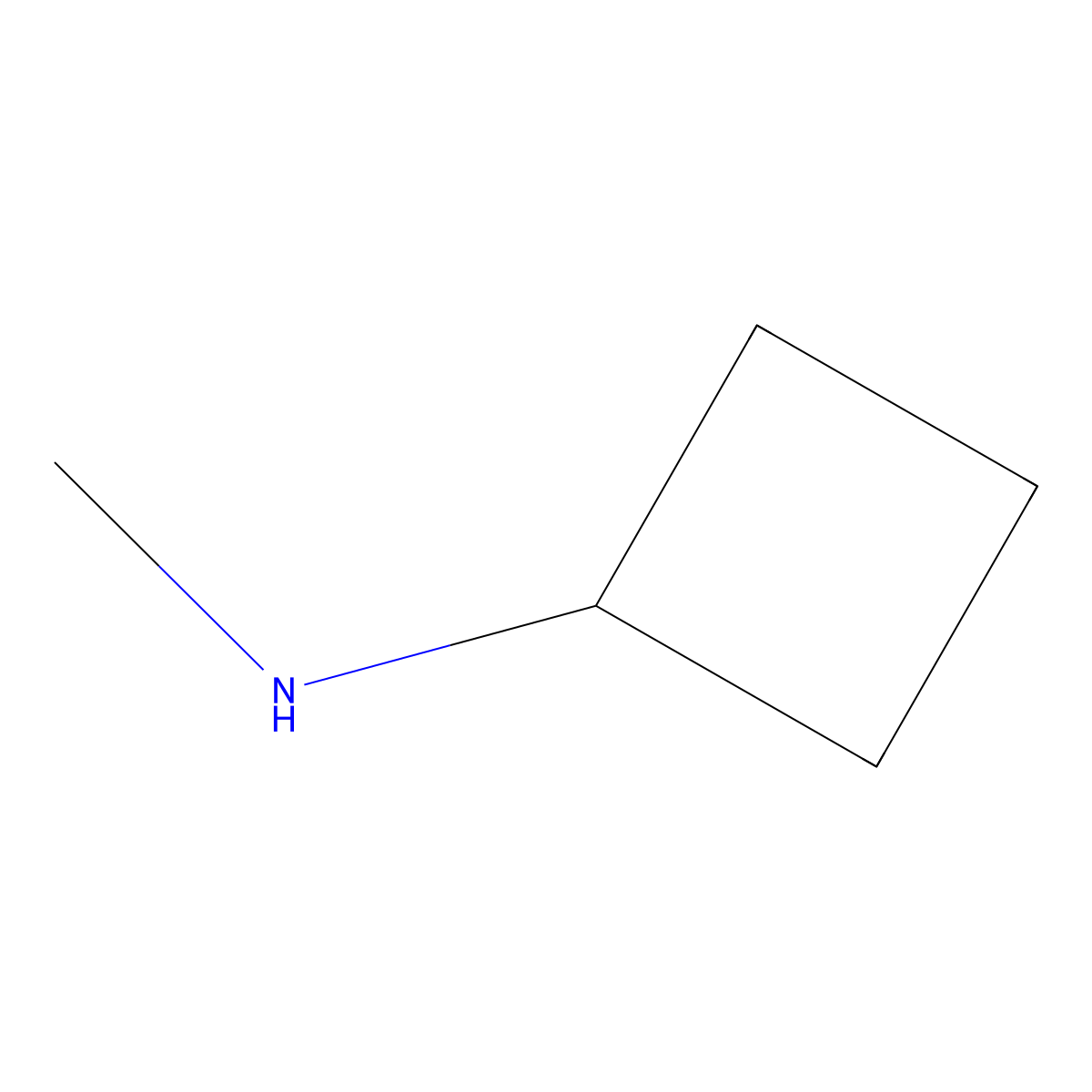 N-Methylcyclobutanamine molecular structure, CAS 34066-62-1