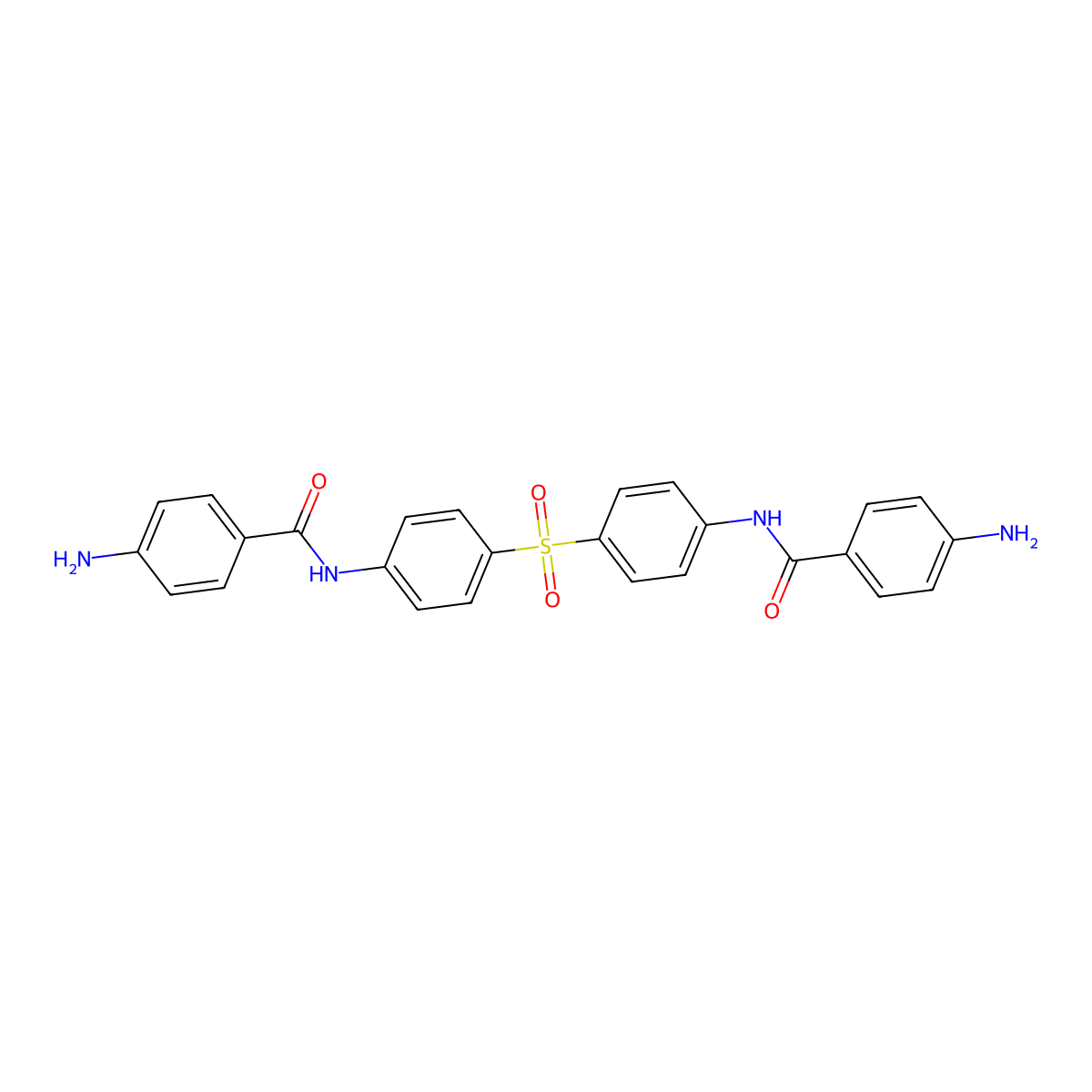 Benzamide, N,N'-(sulfonyldi-4,1-phenylene)bis[4-amino- molecular structure, CAS 34066-80-3