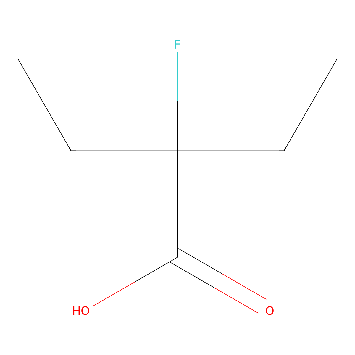 2-Ethyl-2-fluorobutanoic acid molecular structure, CAS 34067-70-4