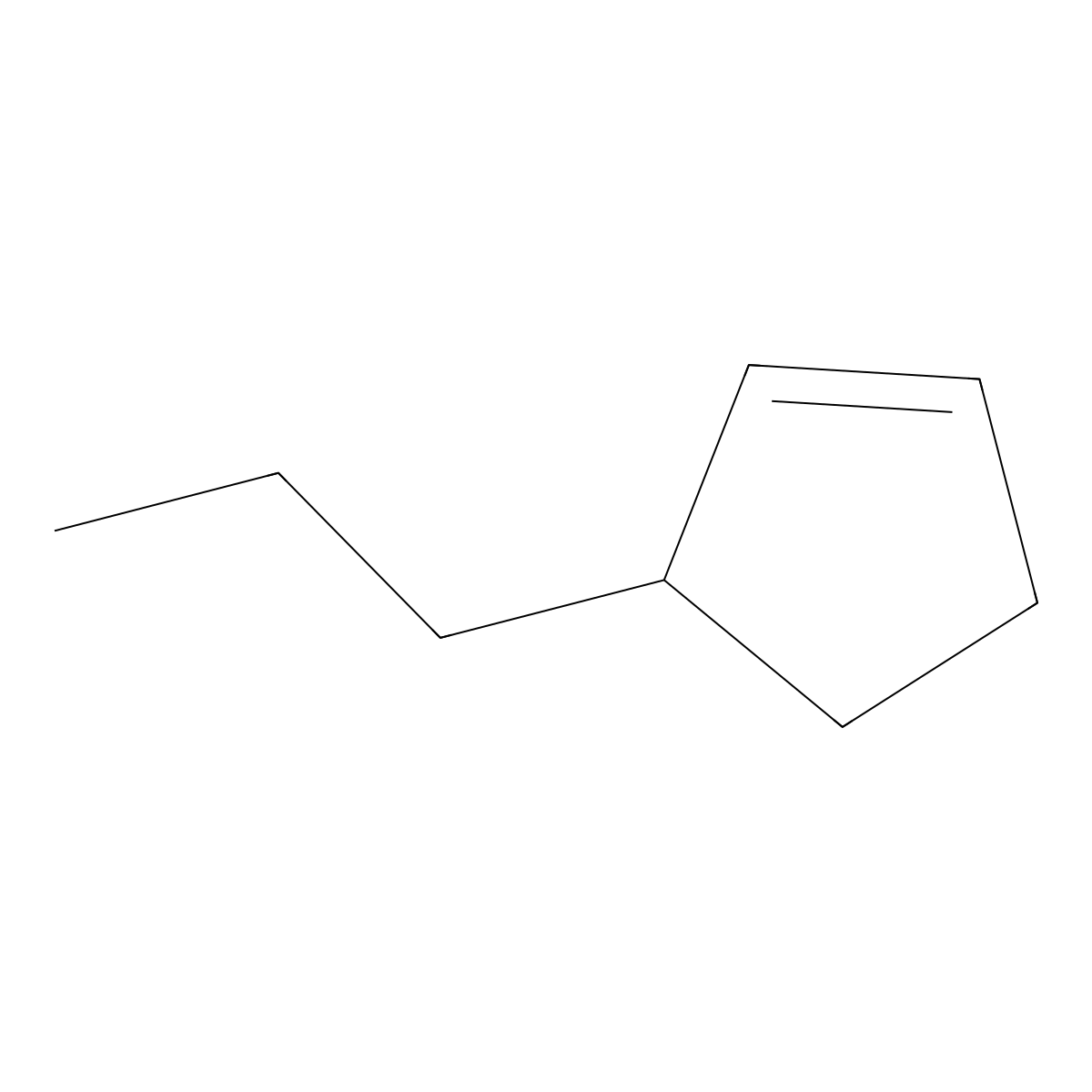 3-Propyl-1-cyclopentene molecular structure, CAS 34067-75-9