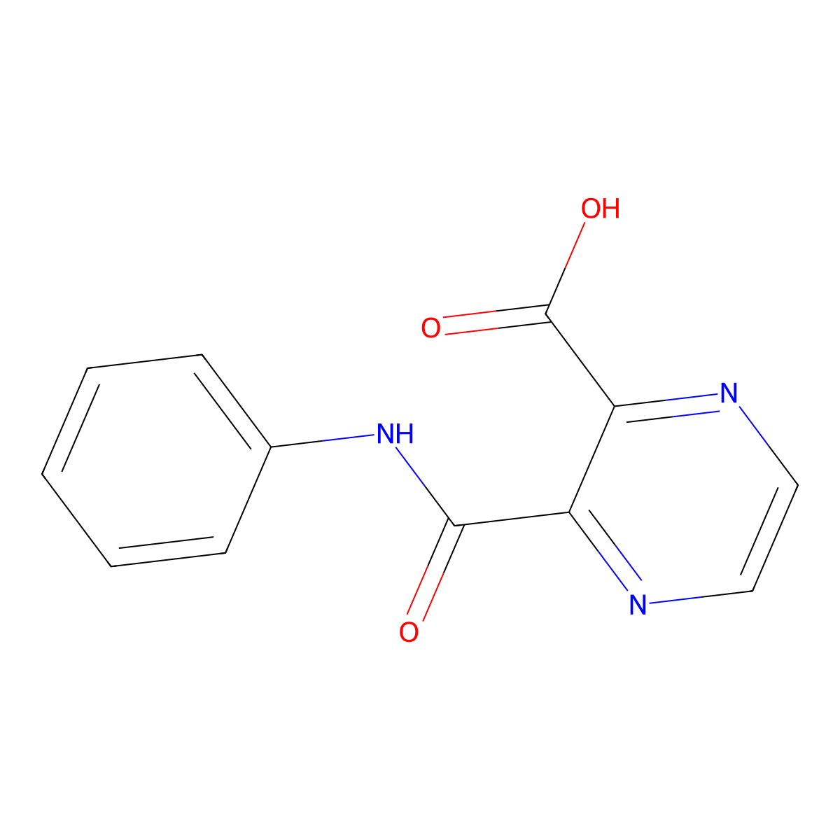 3-(Phenylcarbamoyl)pyrazine-2-carboxylic acid molecular structure, CAS 34067-92-0
