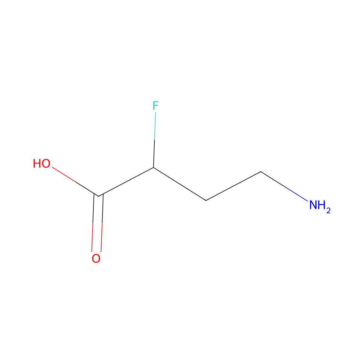 4-Amino-2-fluorobutanoic acid molecular structure, CAS 34069-57-3