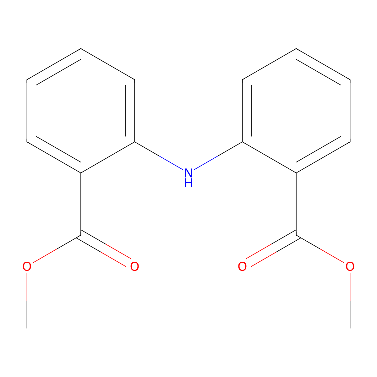 Methyl 2-{[2-(methoxycarbonyl)phenyl]amino}benzoate molecular structure, CAS 34069-89-1
