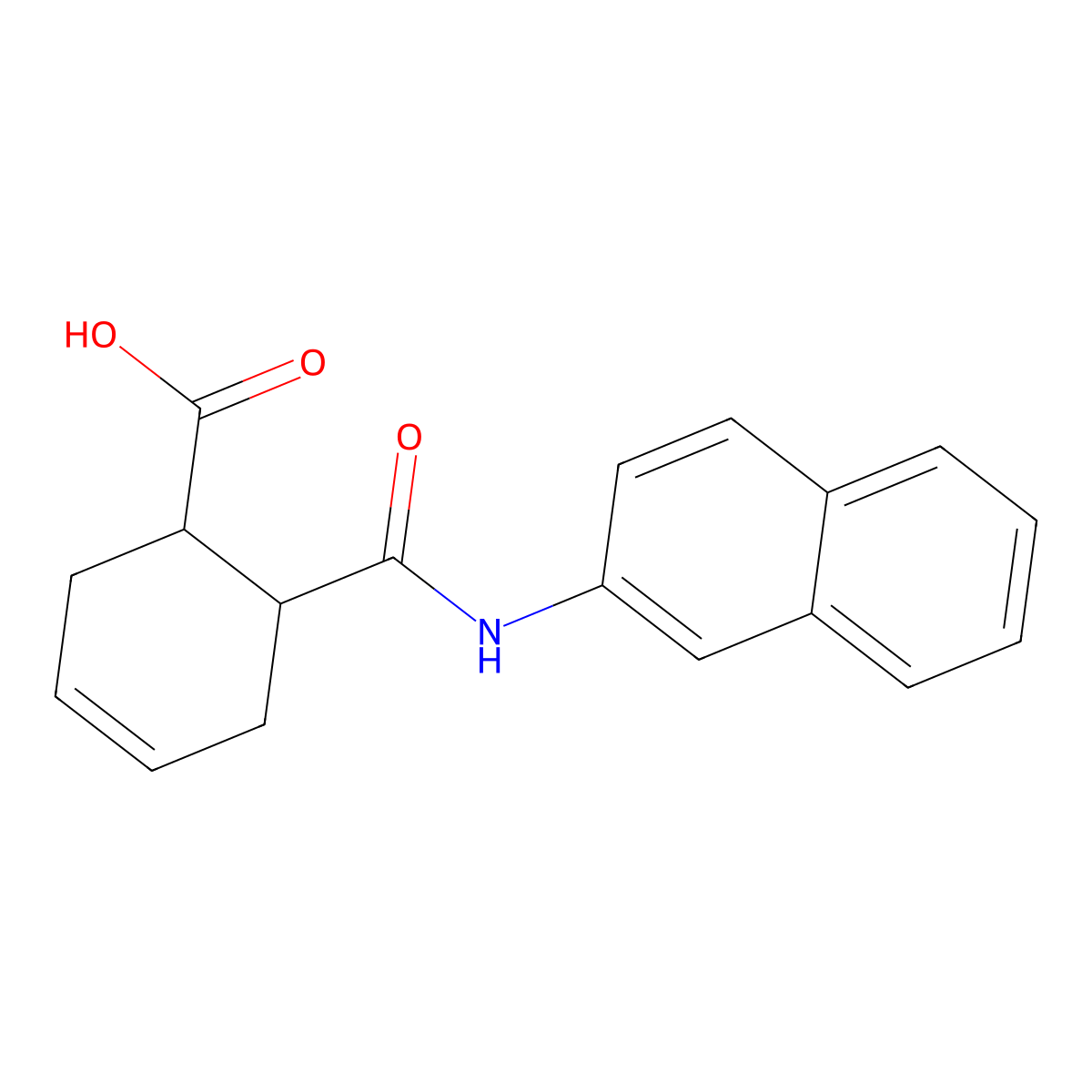 6-(Naphthalen-2-ylcarbamoyl)cyclohex-3-ene-1-carboxylic acid molecular structure, CAS 340690-78-0