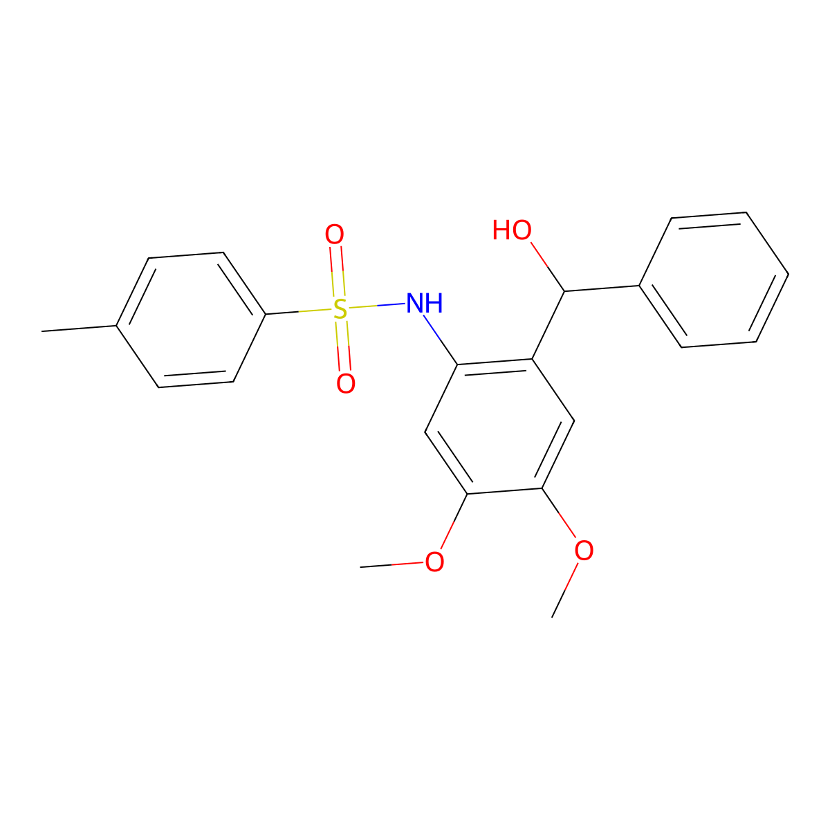 N-(2-(Hydroxy(phenyl)methyl)-4,5-dimethoxyphenyl)-4-methylbenzenesulfonamide molecular structure, CAS 340696-16-4