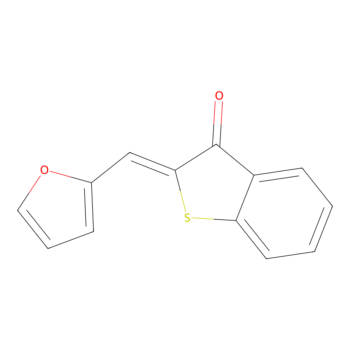 2-(Furan-2-ylmethylene)benzo[b]thiophen-3(2H)-one molecular structure, CAS 3407-14-5