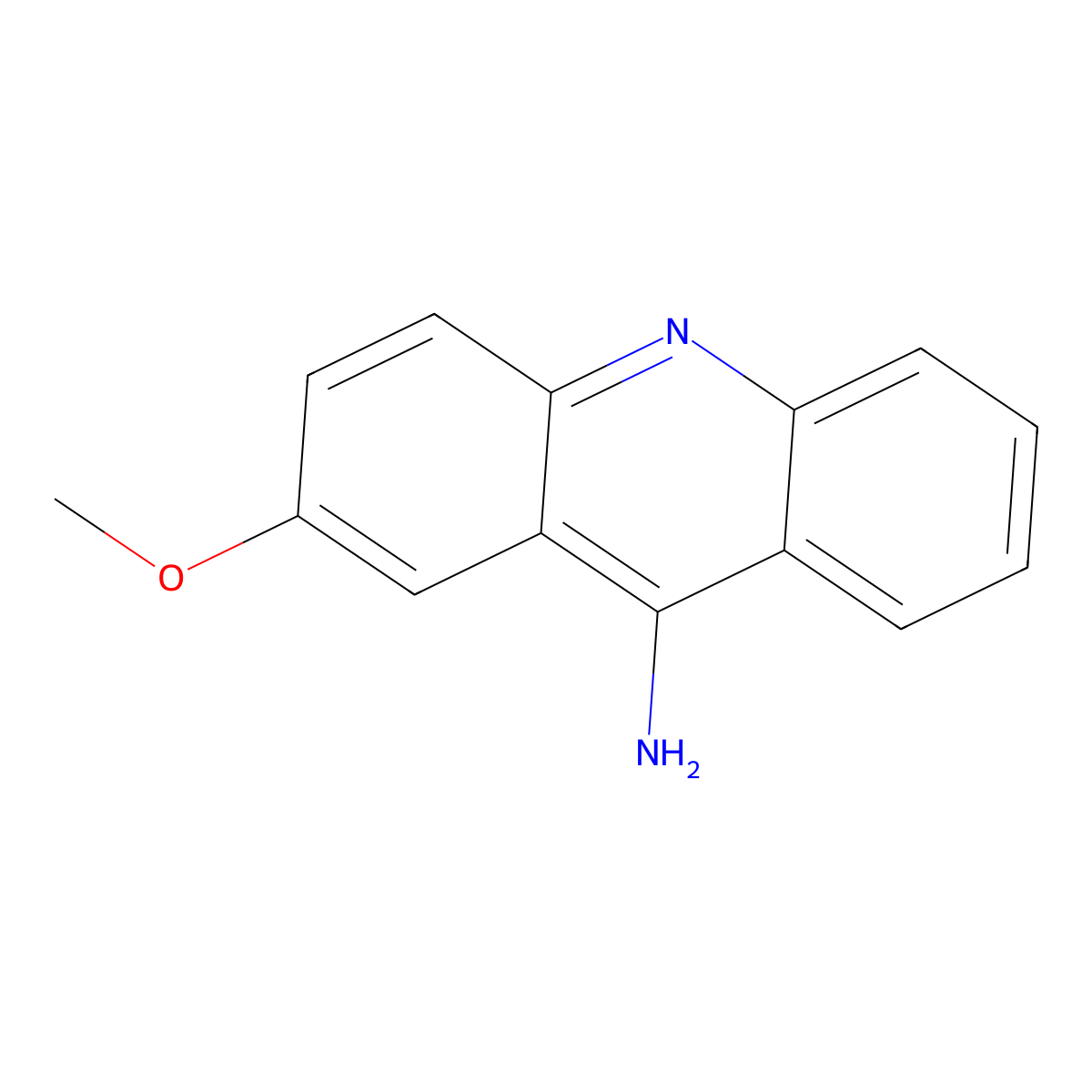 9-Amino-2-methoxyacridine molecular structure, CAS 3407-99-6