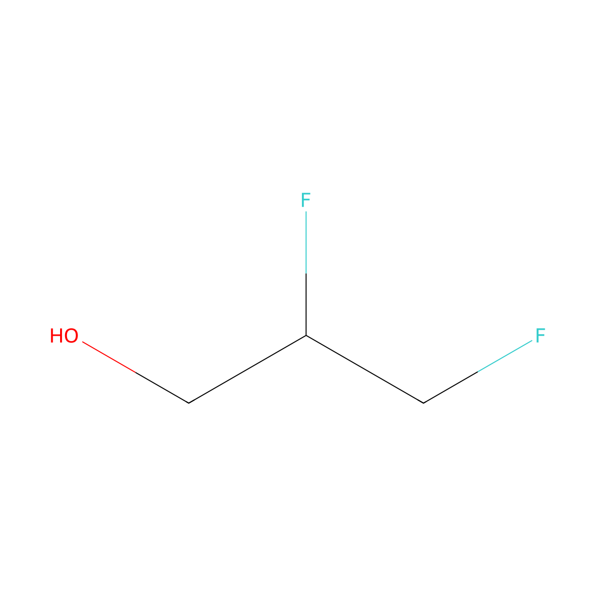 2,3-Difluoro-1-propanol molecular structure, CAS 34070-90-1