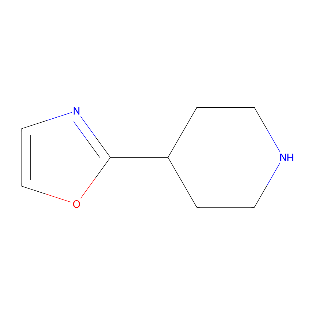 4-(1,3-Oxazol-2-yl)piperidine molecular structure, CAS 340700-99-4