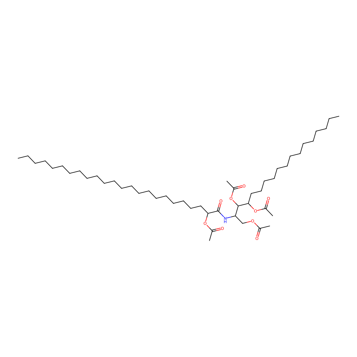 2-2'-(Hydroxytetracosanoylamino)-octadecane-1,3,4-triol tetraacetate molecular structure, CAS 340702-68-3