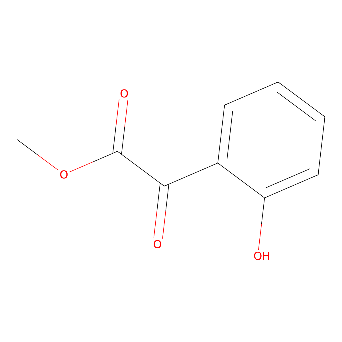Benzeneacetic acid, 2-hydroxy-alpha-oxo-, methyl ester molecular structure, CAS 34073-46-6