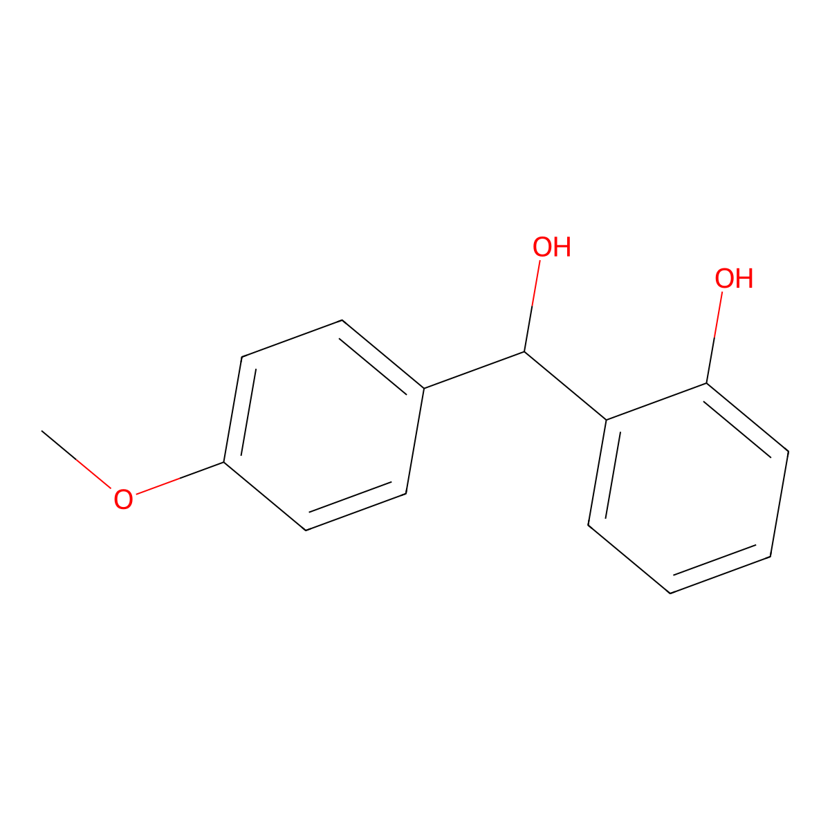 2-(Hydroxy(4-methoxyphenyl)methyl)phenol molecular structure, CAS 340732-72-1