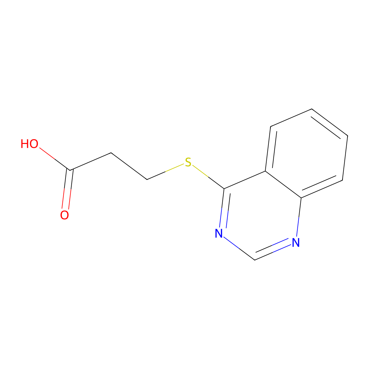 3-(Quinazolin-4-ylthio)propanoic acid molecular structure, CAS 340740-10-5
