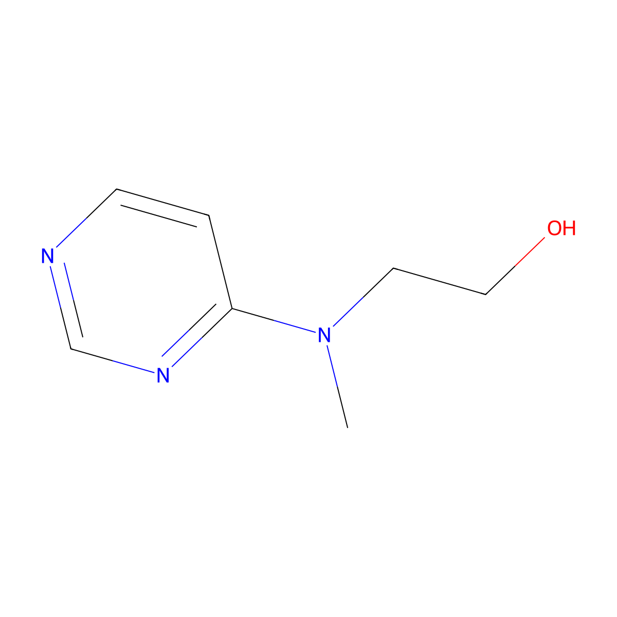Ethanol, 2-(methyl-4-pyrimidinylamino)- molecular structure, CAS 340742-86-1