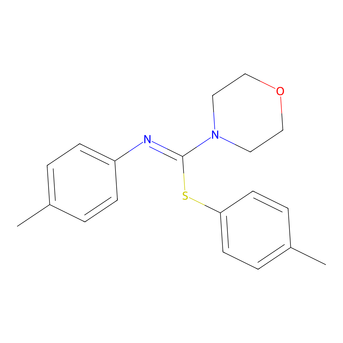 (4-methylphenyl) N-(4-methylphenyl)morpholine-4-carboximidothioate molecular structure, CAS 340756-42-5