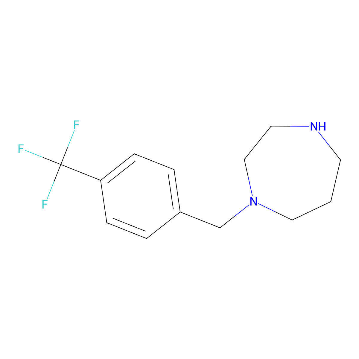 1-{[4-(Trifluoromethyl)phenyl]methyl}-1,4-diazepane molecular structure, CAS 340759-28-6