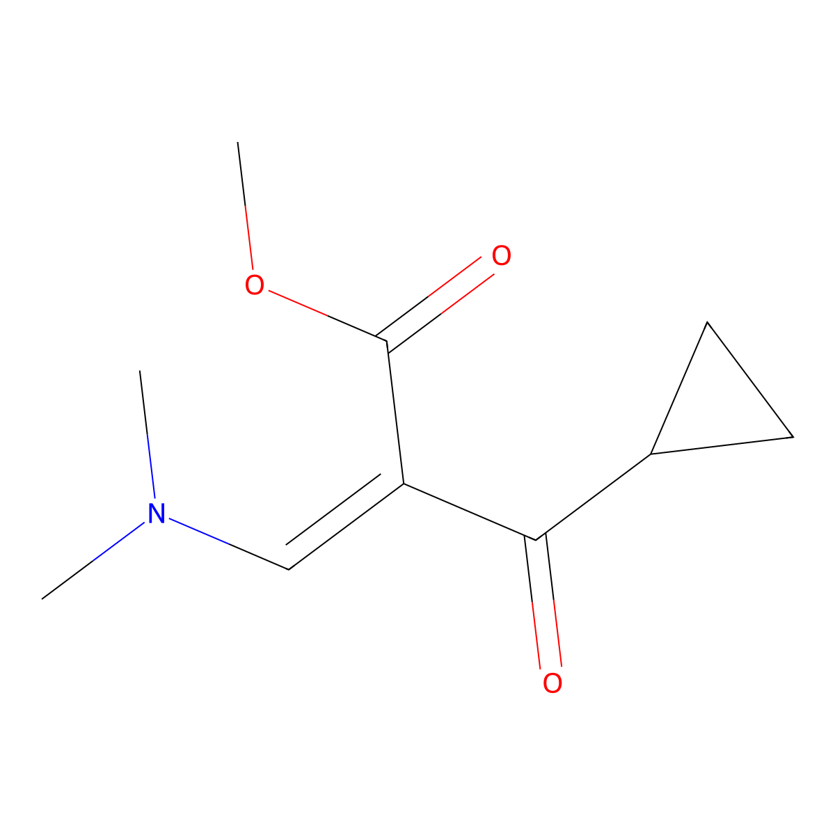 Methyl 2-cyclopropanecarbonyl-3-dimethylamino-acrylate molecular structure, CAS 340774-26-7