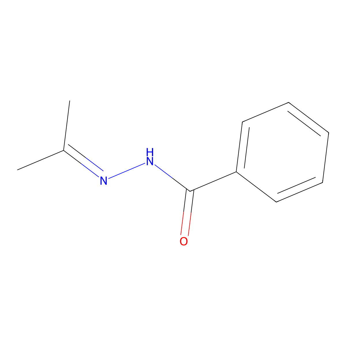 Benzoic acid, 2-(1-methylethylidene)hydrazide molecular structure, CAS 3408-16-0