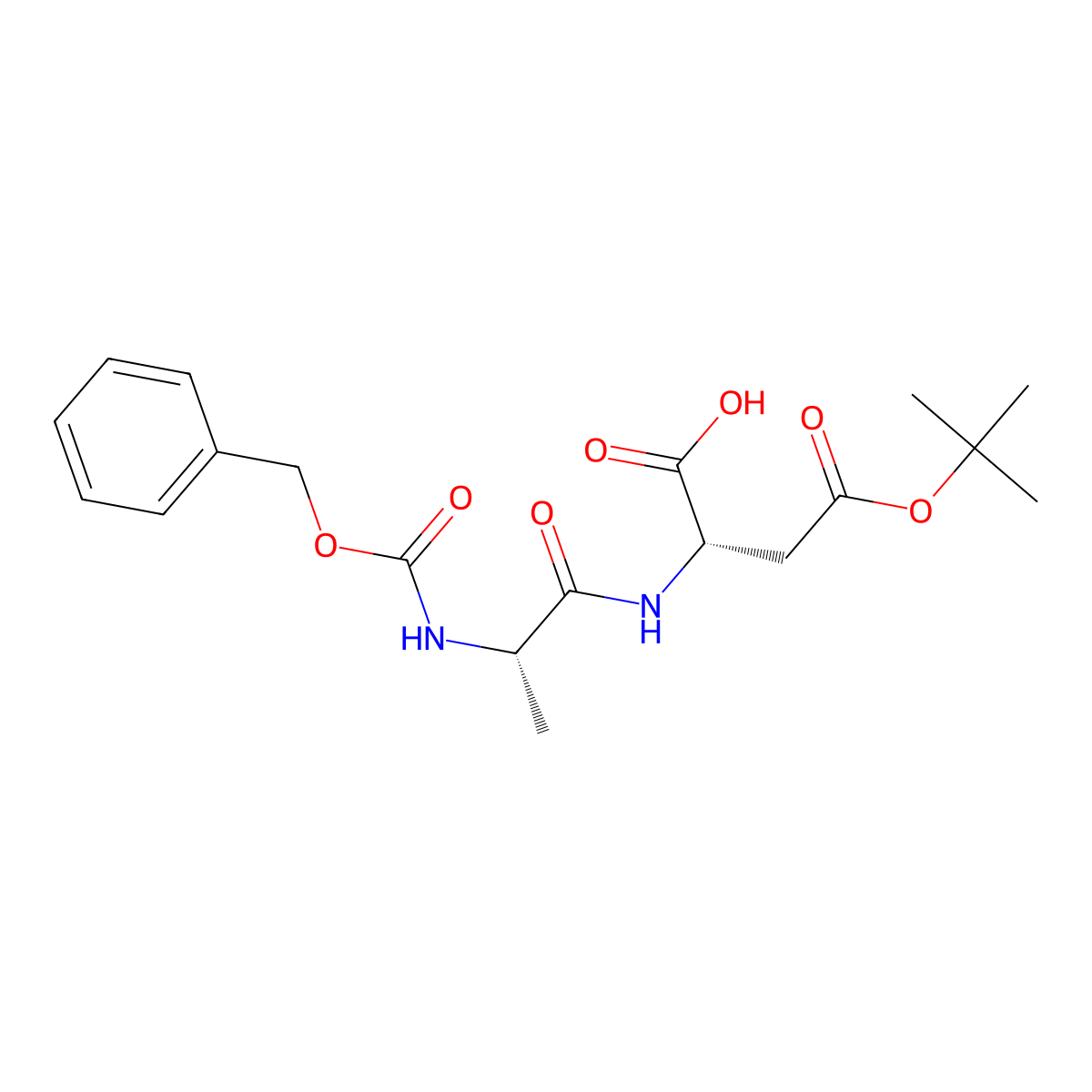 (S)-2-((S)-2-(((benzyloxy)carbonyl)amino)propanamido)-4-(tert-butoxy)-4-oxobutanoic acid molecular structure, CAS 3408-50-2
